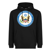 Black us department of state 2 Heavyweight Hoodie - linhVisuals