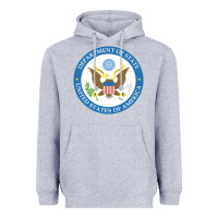 Heather Grey us department of state 2 Heavyweight Hoodie - linhVisuals