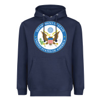 Navy us department of state 2 Heavyweight Hoodie - linhVisuals