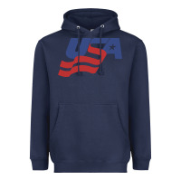 Navy usa hockey simple Heavyweight Hoodie - linhVisuals