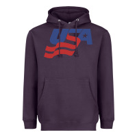 Plum usa hockey simple Heavyweight Hoodie - linhVisuals