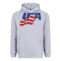 Heather Grey usa hockey simple Heavyweight Hoodie - linhVisuals