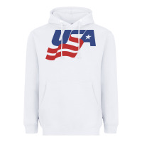 White usa hockey simple Heavyweight Hoodie - linhVisuals