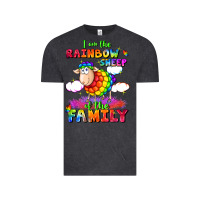 Vintage Black I am the rainbow sheep of the family Vintage Tee - FaDigitalArtStudio
