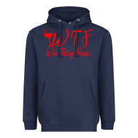 Navy wine tasting friends Heavyweight Hoodie - linhVisuals