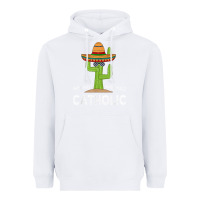 White fun catholicism humor meme saying  funny catholic t shirt Heavyweight Hoodie - linhVisuals
