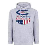 Heather Grey usa curling team Heavyweight Hoodie - linhVisuals