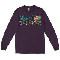 Plum blessed teacher Long Sleeve Tee - BundleAndBundleShop