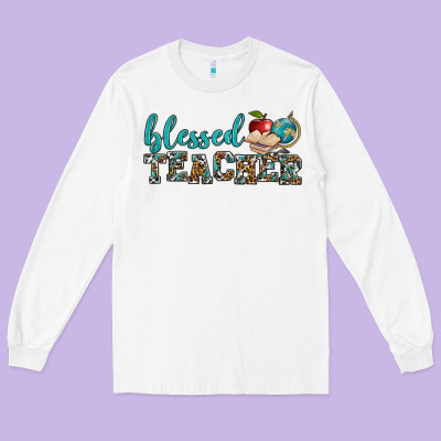 Blessed Teacher Long Sleeve Tee Designed By Bundleandbundleshop