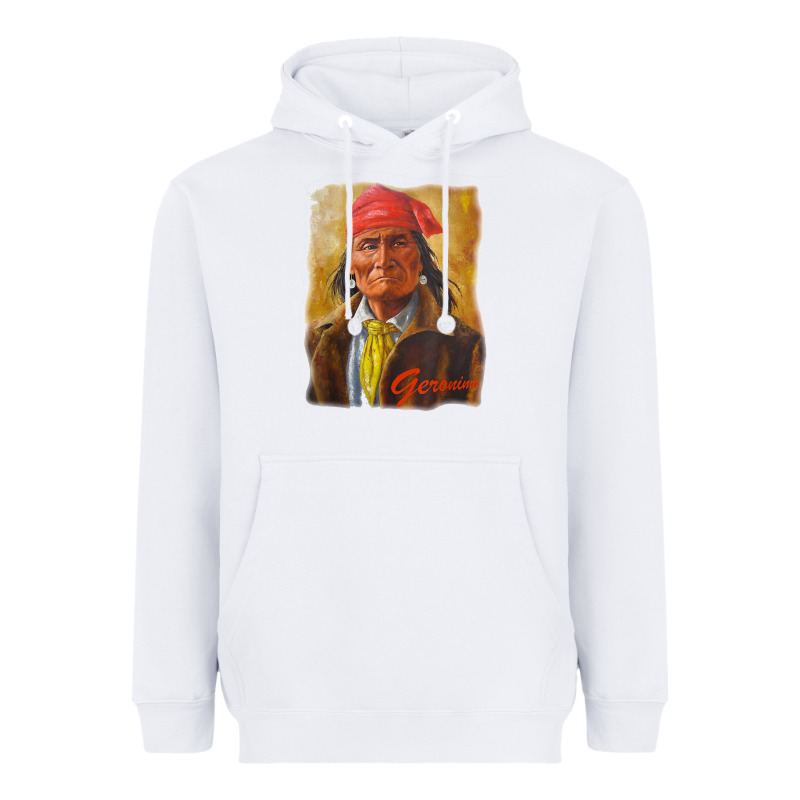 Geronimo Apache Warrior Native American T Shirt Heavyweight Hoodie by linhVisuals | Teevron