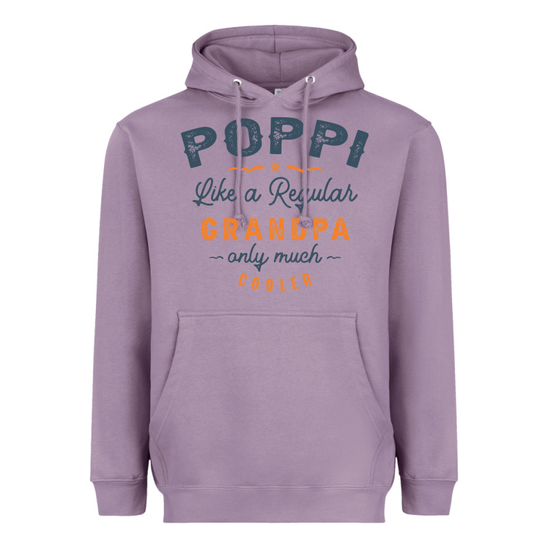 Mens Poppi Like A Regular Grandpa Funny Fathers Day Heavyweight Hoodie by linhVisuals | Teevron