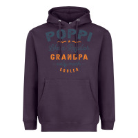 Plum Mens Poppi Like a Regular Grandpa Funny Fathers Day Heavyweight Hoodie - linhVisuals