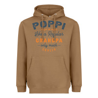 Toasted Coconut Mens Poppi Like a Regular Grandpa Funny Fathers Day Heavyweight Hoodie - linhVisuals