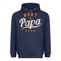 Navy Mens Best Papa Ever Funny Fathers Day Heavyweight Hoodie - linhVisuals