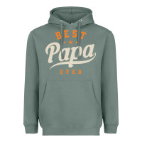Sage Mens Best Papa Ever Funny Fathers Day Heavyweight Hoodie - linhVisuals