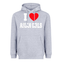 Heather Grey i love asian girls t shirt Heavyweight Hoodie - linhVisuals