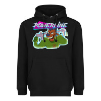 Black powerline Heavyweight Hoodie - linhVisuals
