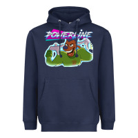 Navy powerline Heavyweight Hoodie - linhVisuals