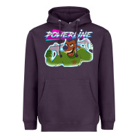 Plum powerline Heavyweight Hoodie - linhVisuals
