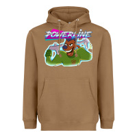 Toasted Coconut powerline Heavyweight Hoodie - linhVisuals