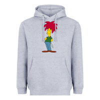 Heather Grey simpson Heavyweight Hoodie - linhVisuals
