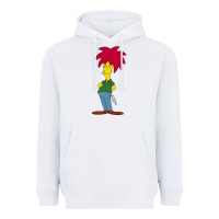 White simpson Heavyweight Hoodie - linhVisuals
