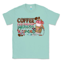 Seafoam coffee nurse repeat Classic Tee - CowGirlArtShop