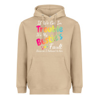 Mushroom if we get in trouble it's my bestie's fault i listened her t shirt Heavyweight Hoodie - linhVisuals