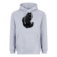 Black Cat Heavyweight Hoodie | Teevron