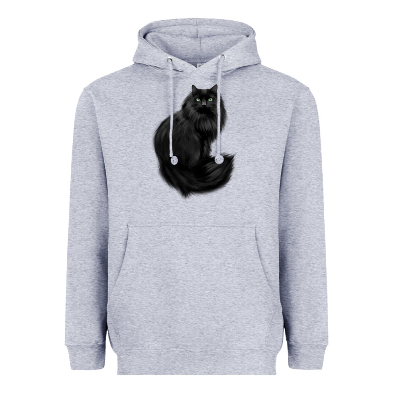 Black Cat Heavyweight Hoodie by linhVisuals | Teevron