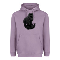 Lavender black cat Heavyweight Hoodie - linhVisuals