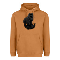 Meerkat black cat Heavyweight Hoodie - linhVisuals
