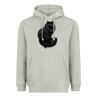 Moon Dust black cat Heavyweight Hoodie - linhVisuals