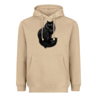 Mushroom black cat Heavyweight Hoodie - linhVisuals
