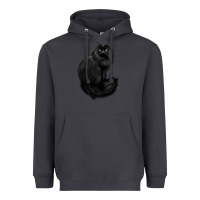 Smoke black cat Heavyweight Hoodie - linhVisuals