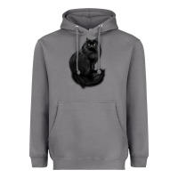 Storm black cat Heavyweight Hoodie - linhVisuals