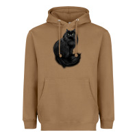 Toasted Coconut black cat Heavyweight Hoodie - linhVisuals