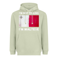 Matcha i'm not yelling i'm maltese shirt  malta flag t shirt Heavyweight Hoodie - linhVisuals