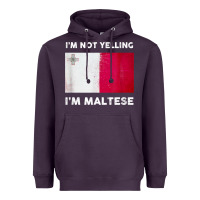 Plum i'm not yelling i'm maltese shirt  malta flag t shirt Heavyweight Hoodie - linhVisuals