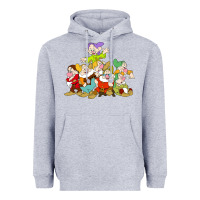 Heather Grey grumpy dopey dwarf Heavyweight Hoodie - linhVisuals
