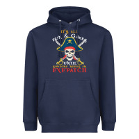 Navy it's all fun & games until someone needs an eyepatch pirate t shirt Heavyweight Hoodie - linhVisuals