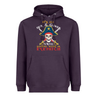 Plum it's all fun & games until someone needs an eyepatch pirate t shirt Heavyweight Hoodie - linhVisuals