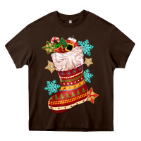 Chocolate Brown christmas Heavy Core Tee - CowGirlArtShop