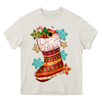 Cream christmas Heavy Core Tee - CowGirlArtShop