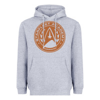 Heather Grey star fleet academy dropout stars trekie trek geek Heavyweight Hoodie - linhVisuals