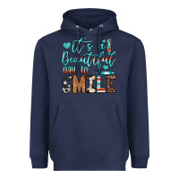 Navy it’s a beautiful day to smile Heavyweight Hoodie - JahusDesignShop