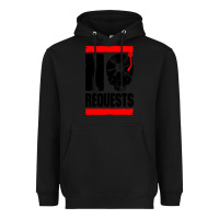 Black no requests dj turntable vinyl record Heavyweight Hoodie - linhVisuals