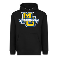 Black marquette Heavyweight Hoodie - linhVisuals