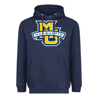 Navy marquette Heavyweight Hoodie - linhVisuals