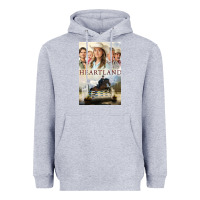 Heather Grey heartland for men and women Heavyweight Hoodie - linhVisuals